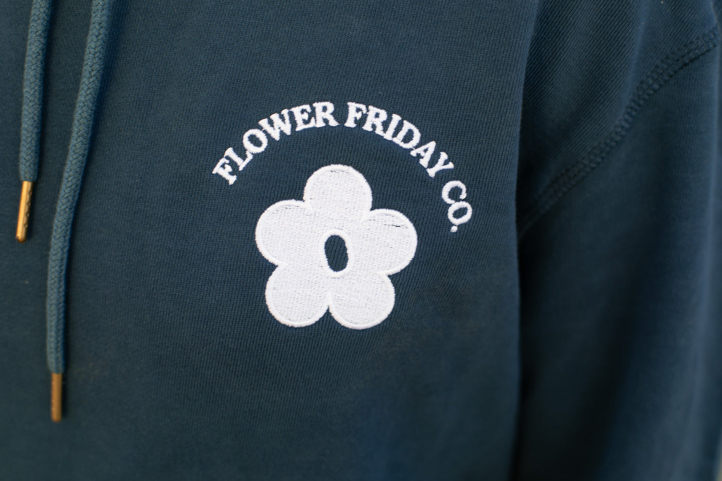 The Wildflower French Terry Hoodie in Blue