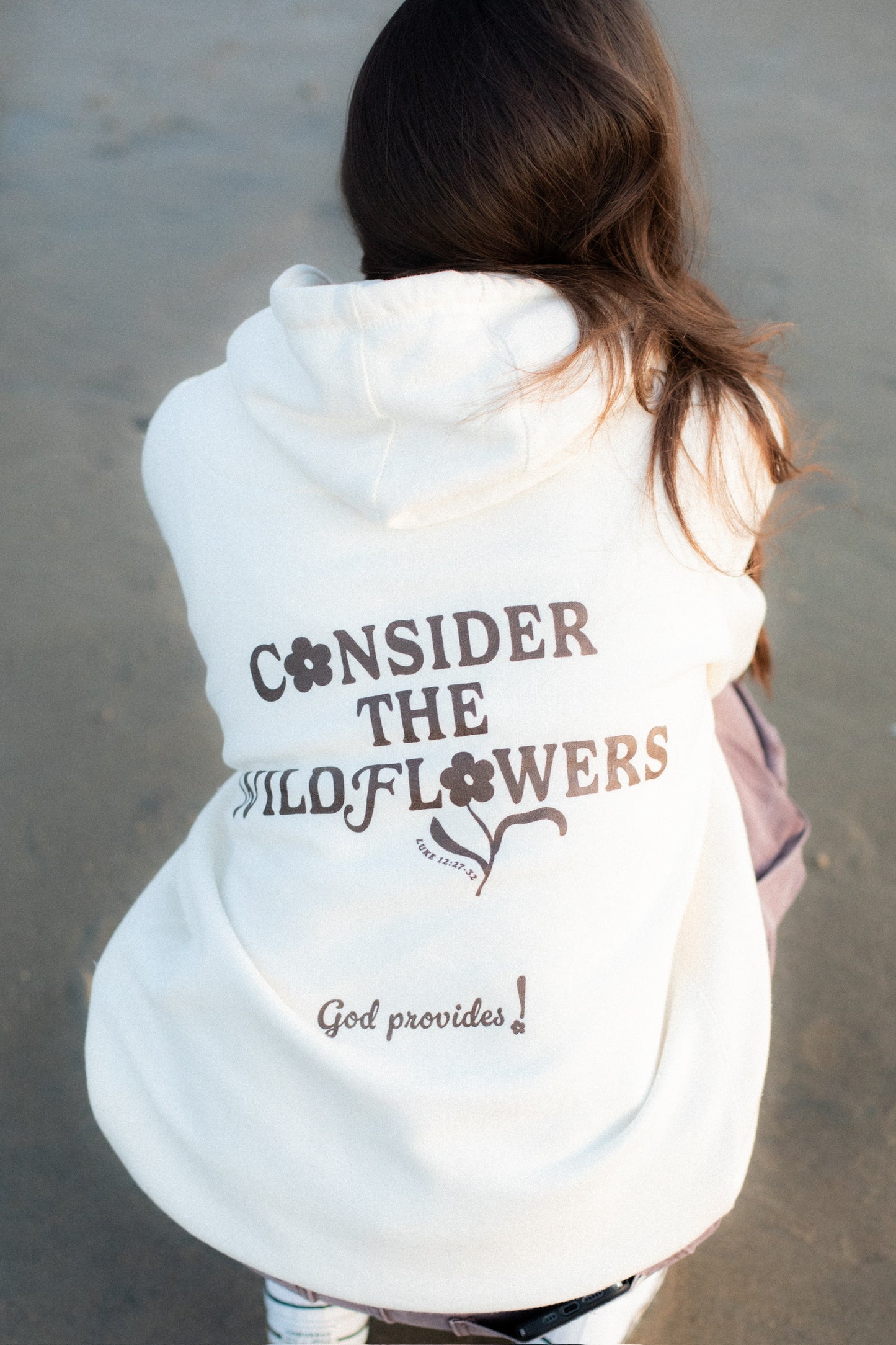 The Wildflower Fleece Hoodie in Cream