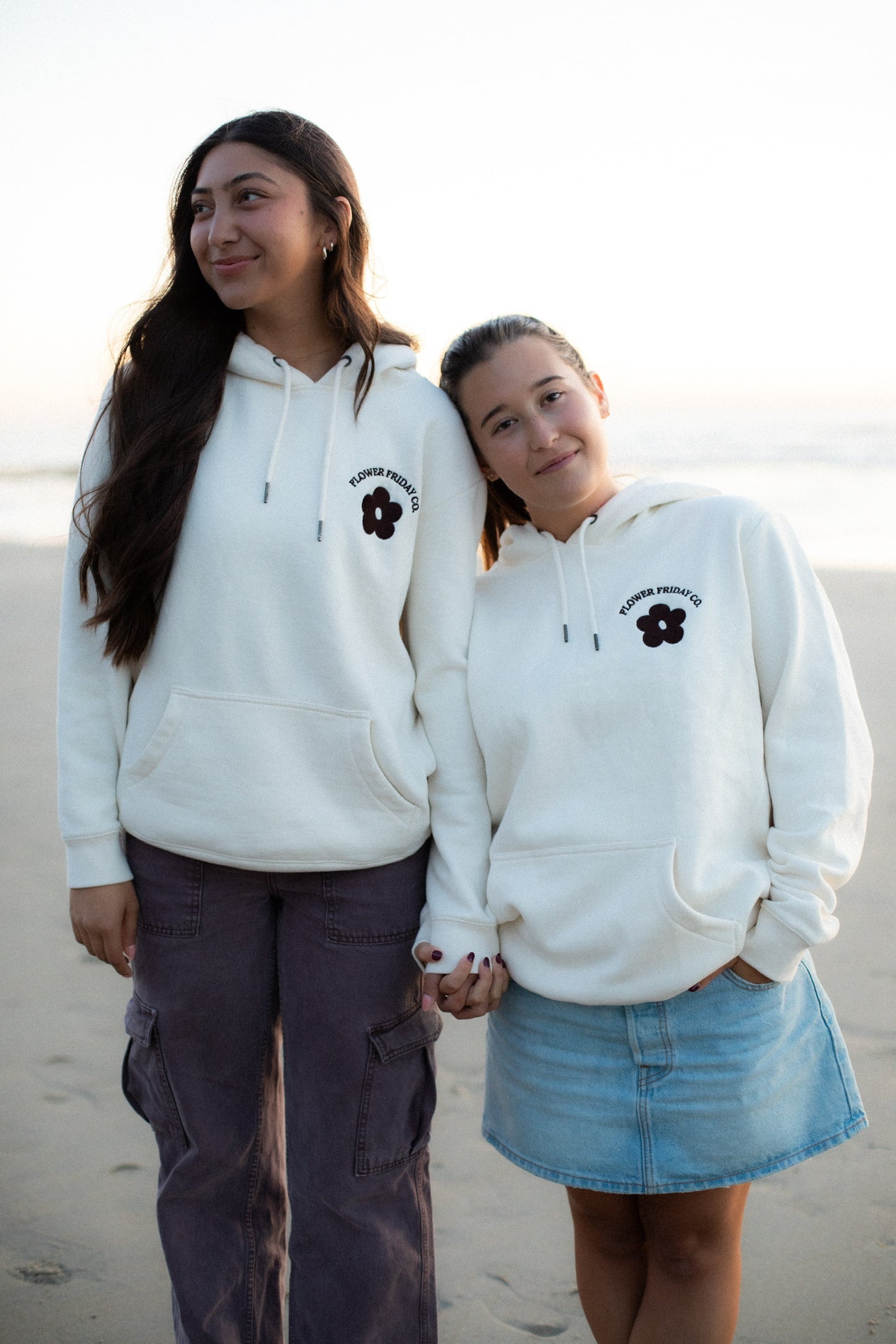 The Wildflower Fleece Hoodie in Cream